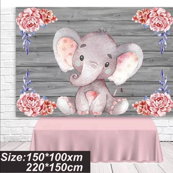 Little pink elephant backdrop! - Picture 5 of 5
